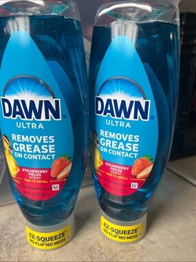 2x Dawn Ultra Dish Soap - Blue (Strawberry Fields Scent) 22 fl oz Bottle